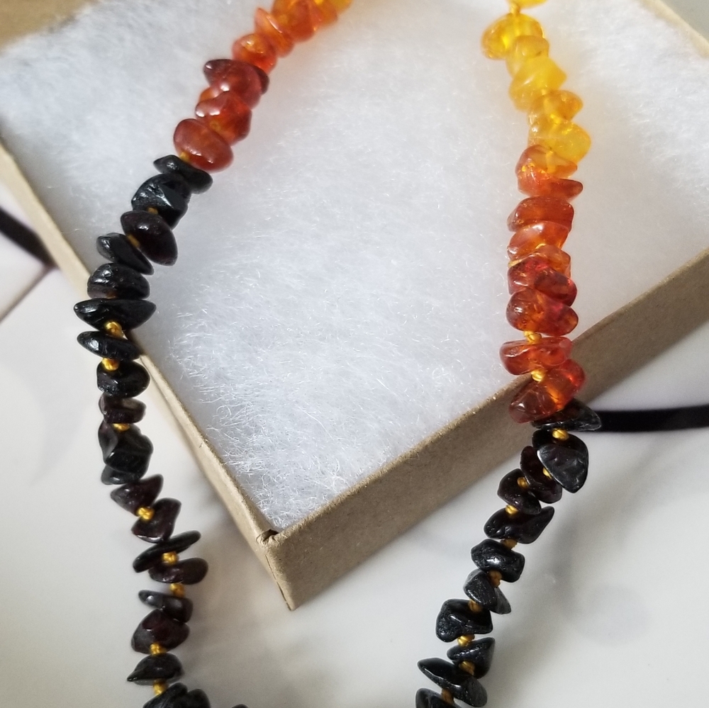 Authentic certified Baltic Amber Tri-colour